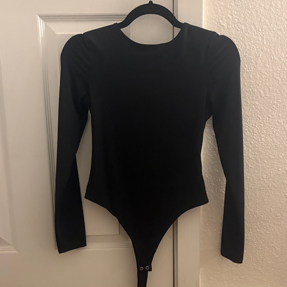 Crave Fame Black Long Sleeve Bodysuit